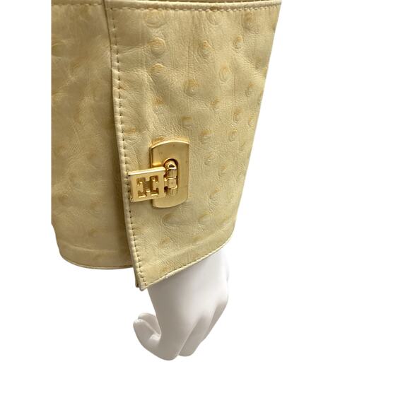 VTG Escada Jacket Women’s SZ4 Genuine Embossed Soft Leather Gold Clasp Closures - Picture 5 of 6